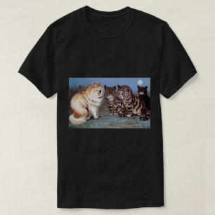 Kittens meeting in the Moonlight, Louis Wain T-Shirt