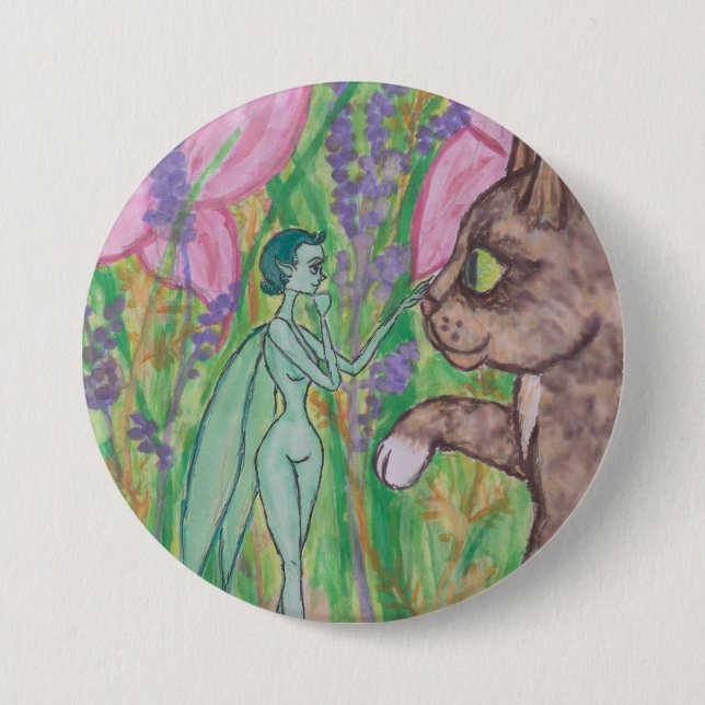 Kitten's New Freind 7.5 Cm Round Badge (Front)