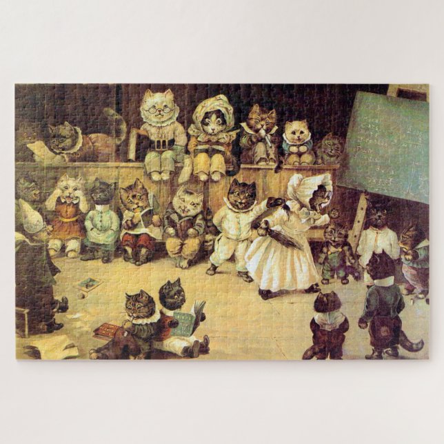 Kittens of a Cat's School, Louis Wain Jigsaw Puzzle (Horizontal)