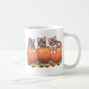 Kittens on Pumpkins for Halloween Coffee Mug