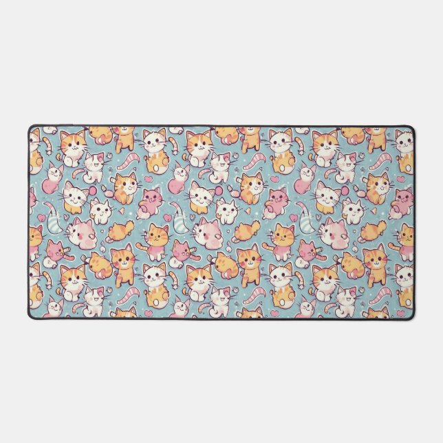 Kittens  pattern desk mat (Front)