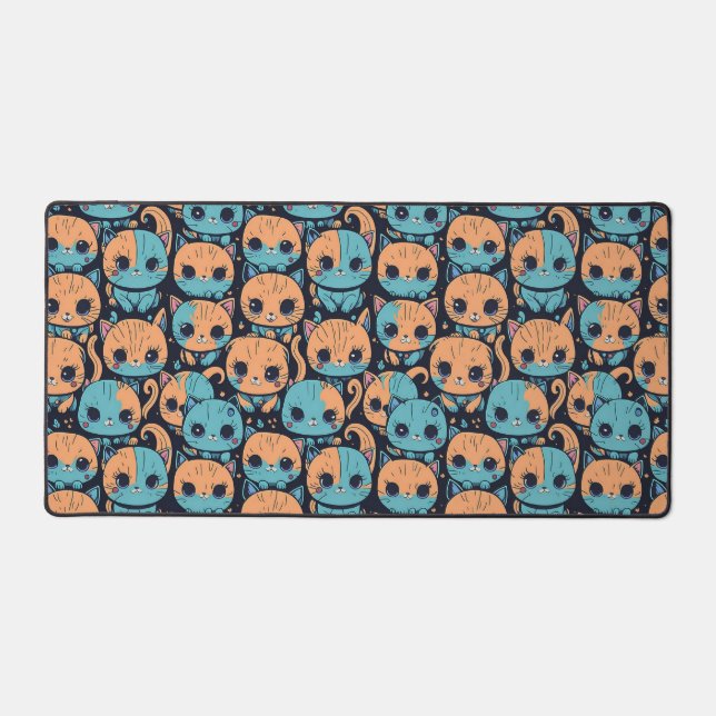 Kittens  pattern desk mat (Front)