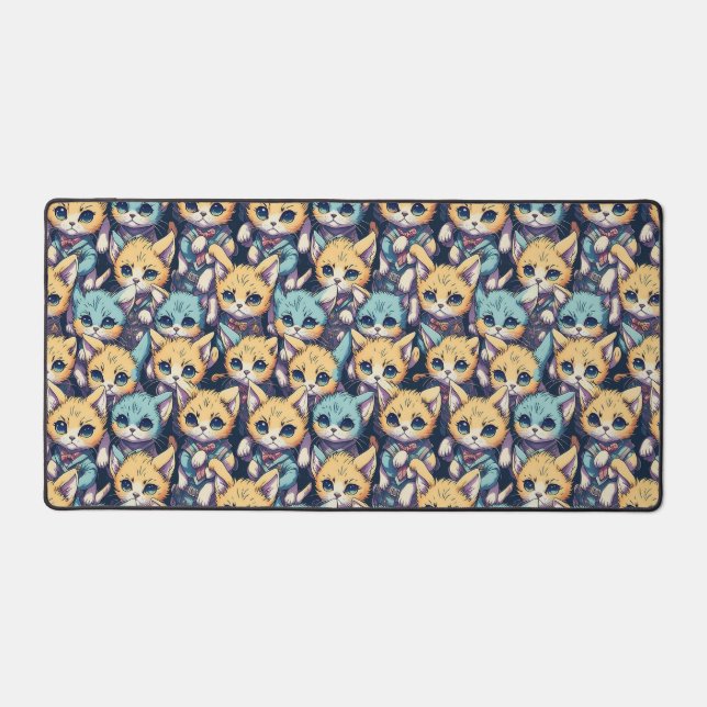 Kittens  pattern desk mat (Front)