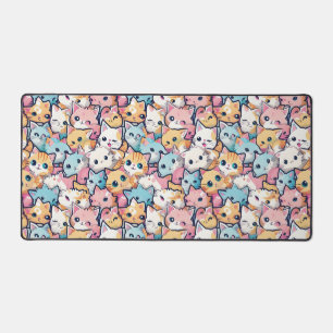 Kittens pattern desk mat