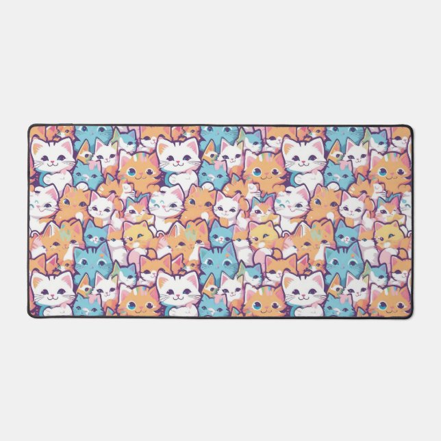 Kittens  pattern desk mat (Front)