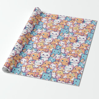 Kittens pattern wrapping paper