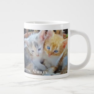 Kittens Photo Quote Large Coffee Mug
