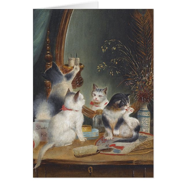 Kittens Play with a Mirror (Front)