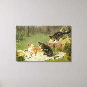 Kittens Playing Canvas Print