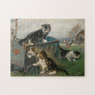 Kittens Playing   Julius Adam the Younger Jigsaw Puzzle
