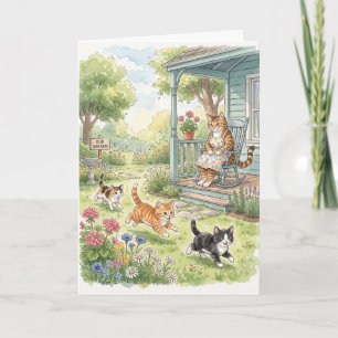 Kittens Playing Tag Card