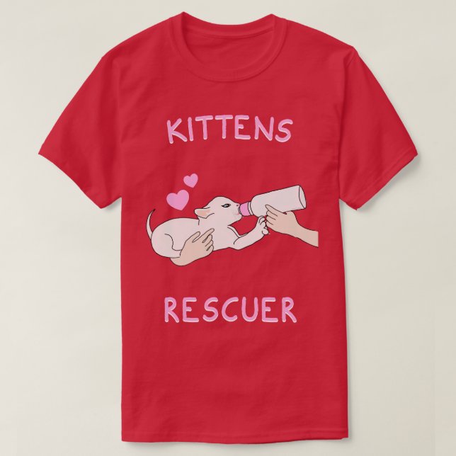 Kittens Rescuer T-Shirt (Design Front)