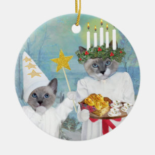Kittens' Santa Lucia Personalised Ornament