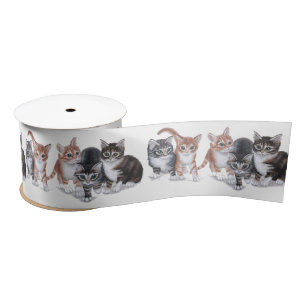 kittens satin ribbon