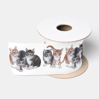 kittens satin ribbon