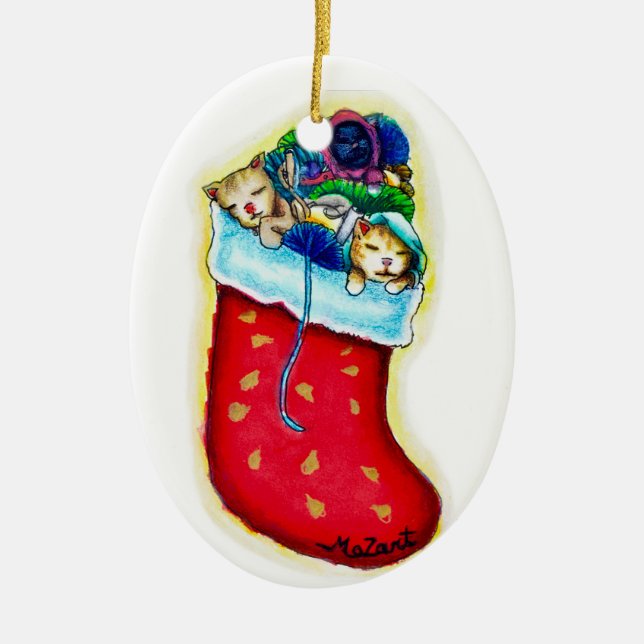 Kittens' Stocking Ornament (Front)