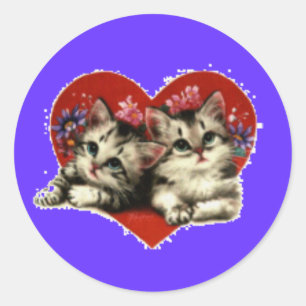 kittens Valentine sticker