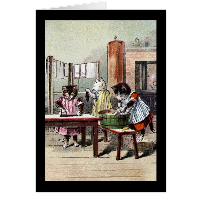 Kittens Washing Their Mittens (Front)