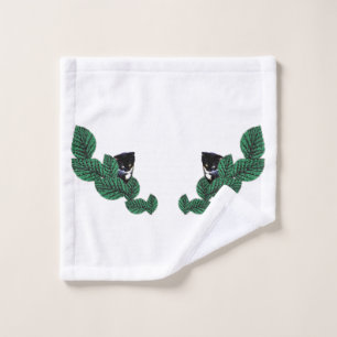 Kittens with Leaves Bath Towel Set