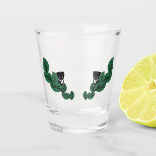 Kittens with Leaves Shot Glass