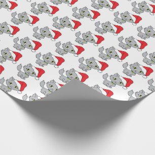 Kittens with Santa Hats Wrapping Paper
