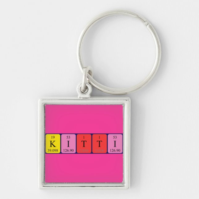 Kitti periodic table name keyring (Front)