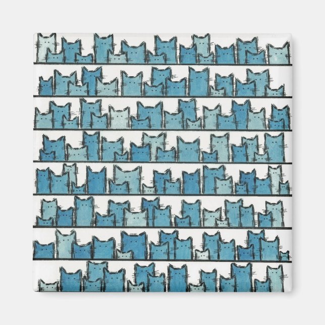 Kitties Don't Make Me Blue Magnet (Front)