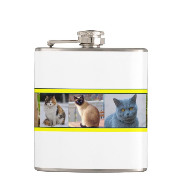 Kitties Everywhere Hip Flask (Front)