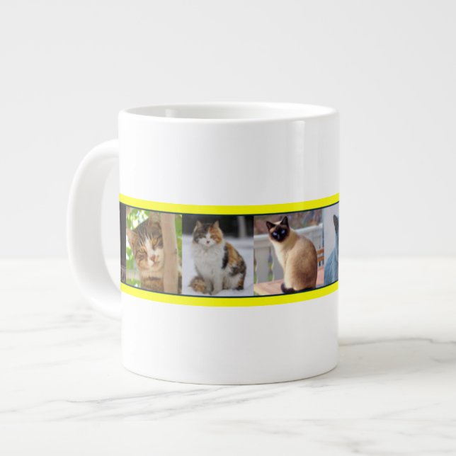 Kitties Everywhere Large Coffee Mug (Front Left)