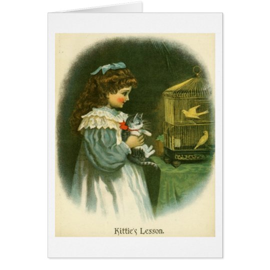 Kittie's Lesson, Greeting Card