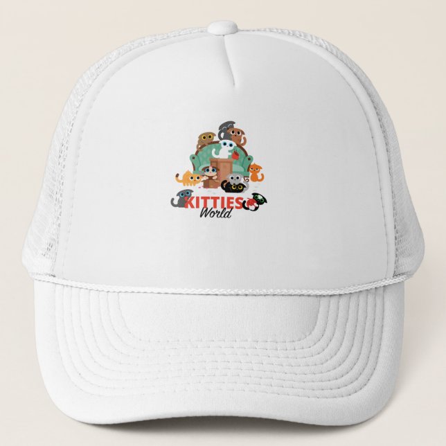 Kitties World Trucker Hat (Front)