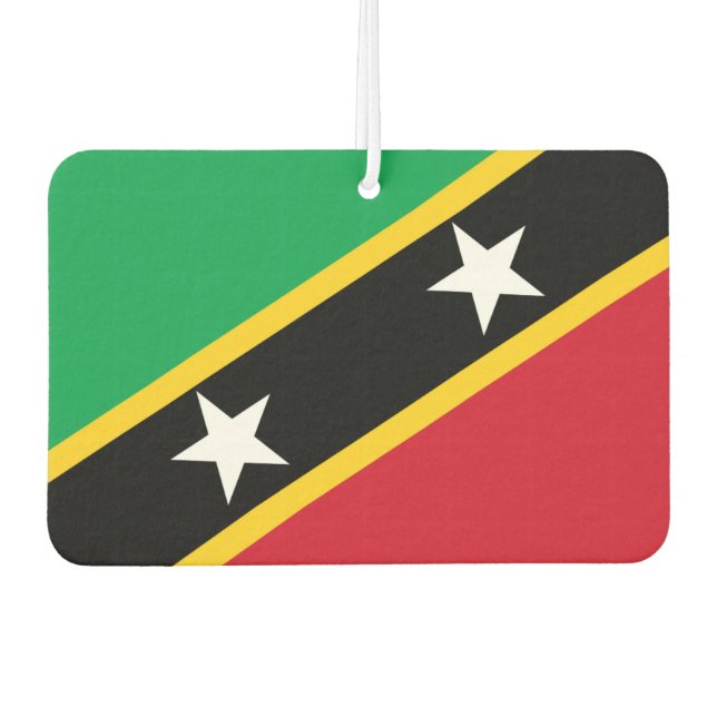 Kittitian or Nevisian flag Car Air Freshener (Front)