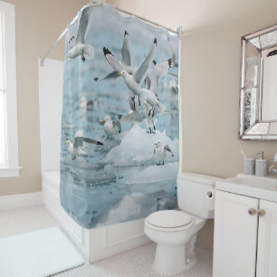 Kittiwakes Flying Shower Curtain
