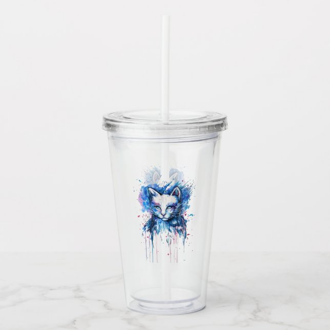 Kitty Acrylic Tumbler (Front)
