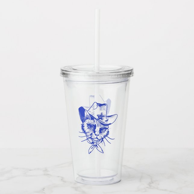 Kitty Acrylic Tumbler (Front)