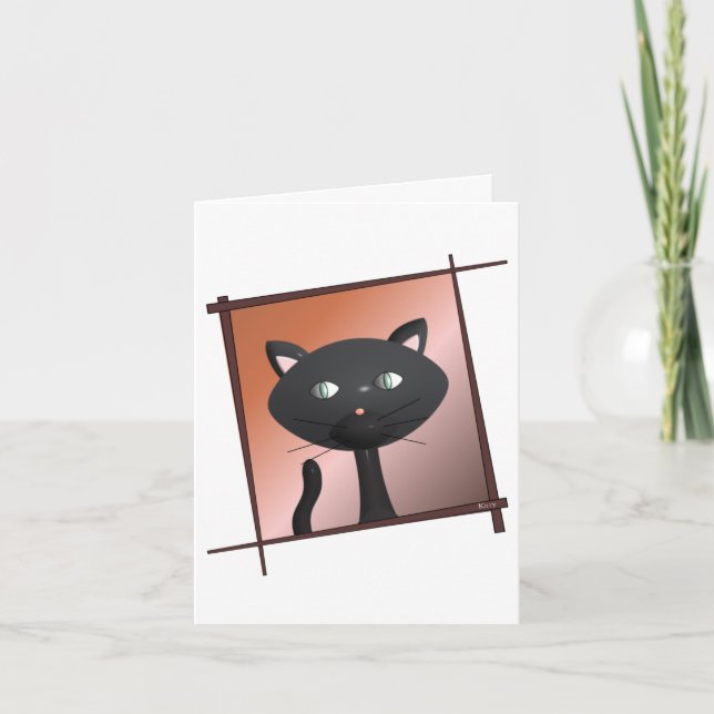 Kitty and chopsticks note card (Front)