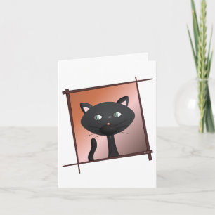 Kitty and chopsticks note card