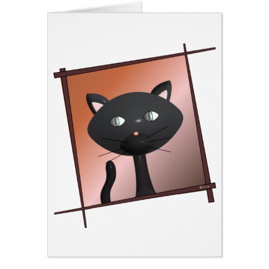 Kitty and chopsticks note card