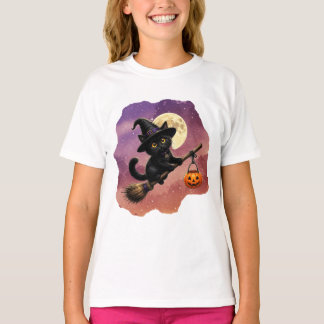 Kitty and her Broom T-Shirt