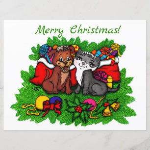 Kitty and Puppy , Happy XMas