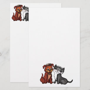 Kitty and Puppy Stationery