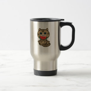 kitty and watermelon travel mug