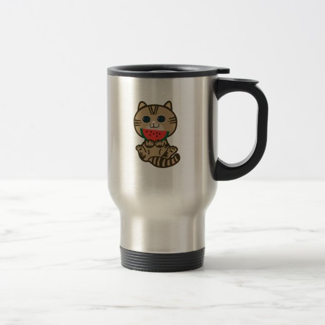 kitty and watermelon travel mug (Right)