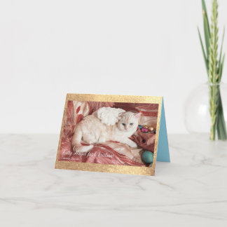 Kitty Angel for Christmas Thank You Card
