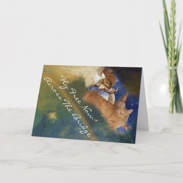 Kitty Angel Sympathy Card (Front)