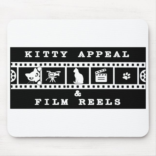 Kitty Appeal & Film Reels Computer Mouse Pad (Front)