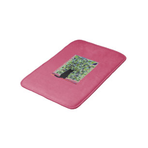 Kitty Art Black Cat Custom Colour Bath Mat