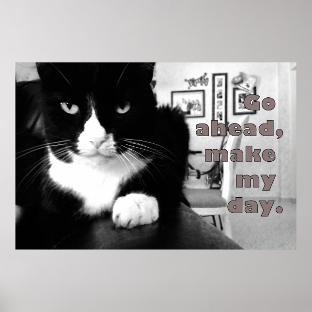 Kitty Attitude - Go Ahead, Make My Day Poster (Front)