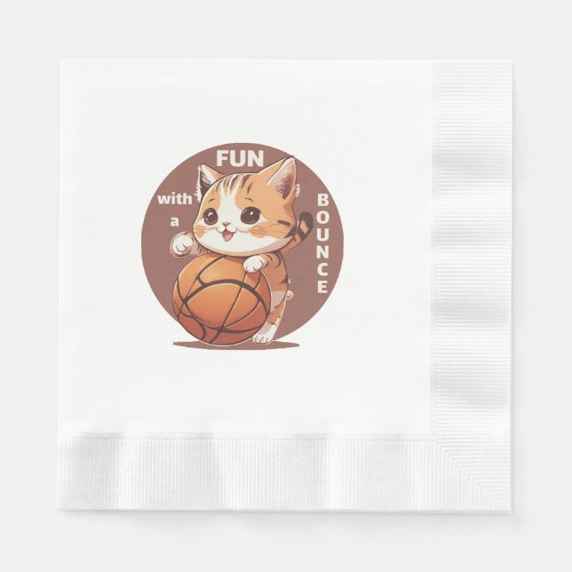 kitty basketball napkin (Front)