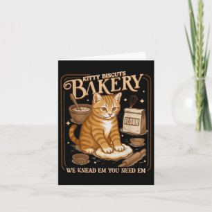 Kitty Biscuits Bakery Funny Card